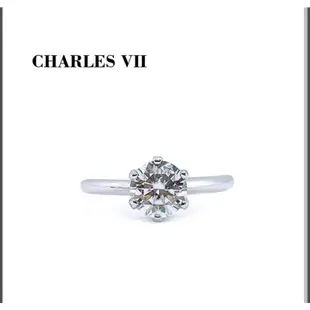 【CHARLES VII】查爾七世 皇家訂製款一克拉女鑽戒/純銀戒台-清新甜美