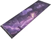 PDZRMY Washable Runner Rug Dragon Purple Fight Warrior 2’ x 6’ Non-Slip Kitchen Runner Rug for Hallways Entryway Bedroom Living Room Floor Carpet Runner- Soft Thin Mat for Family Pet