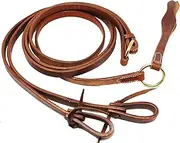 CHALLENGER Amish Made in USA Horse Tack Hermann Oak Leather Flat Romel Rein Reins 975H555