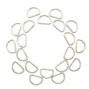 Pack of 20 D Rings for Bags Purses and Backpacks Metal Belting Buckles