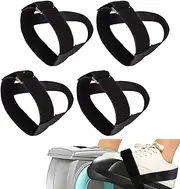 4PCS Ellipse Leg Exerciser Machine Pedal Straps, Leg Exerciser Traction Straps for Under Desk Elliptical Machine,Adults Seniors Sitting Fitness Home Office Sports Accessories
