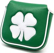 Barudan Golf Lucky Shamrock Heel Shaft Mallet Cover Square Mallet Putter Cover Headcover Magnetic for Scotty Cameron 6M DB Taylormade Spider S Ping