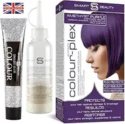 Amethyst Purple Hair Dye | Permanent purple hair colour | Purple home hair colouring kit | Vegan hair dye | Not tested on animals | Smart Beauty hair colours with Smart Plex anti-breakage technology