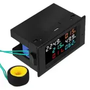 6 in 1 Digital Voltmeter AC 40-300V Voltage Tester Ammeter with Power Factor ...