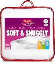 Tontine Good Night Soft & Snuggly Queen Bed Mattress Topper Bedding Protector, Anti Bacterial Protection, 50cm Fitted Skirt, Machine Washable