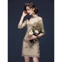 在飛比找ETMall東森購物網優惠-旗袍女中國風復古連衣裙蝕骨旗袍