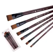 6Pcs/Set Flat Nylon Hair Oil Painting Acrylic Painting Brushes Artist Suppli Hc