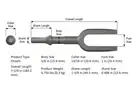 Ajax Tools A968-1 .498 Shank Ball Joint and Tie Rod Separater, 1" Width