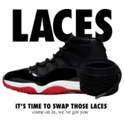 Premium Black Shoe Laces Round 55in Replacement for Air Jordan 1, Air Force, etc