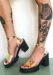 [Public Desire] Iridescent Nixie Platform Sandals