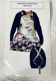 DIY Cross-Back Apron Kit w/Pattern and Floral Fabric By Inspirations Quilt Shop
