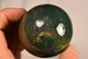 *BLOODSTONE* Sphere 6.5cm 339g Healing Crystal Ball COURAGE STRENGTH