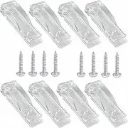 APUXON 8pcs Roller Shade Clear Saftey Chain Retainer and Cord Guide Fixation Hook P Clip for Roller Blinds Cord Loop and Bead Chain Tension Device