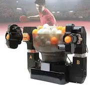 Table Tennis Trainer, Automatic Ping Pong Ball Machine for Training, Ball Output Frequency 40-70Balls/min, Backspin/no Spin/Left and Right Spin, for Training/Tabletop Table Tennis Games