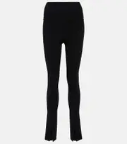 [Victoria Beckham] Victoria Beckham Body high-rise split-cuff leggings AU 10 black