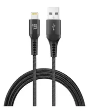 LAX Gadgets Apple Mfi Certified 10Ft Black Lightning To USB Cable
