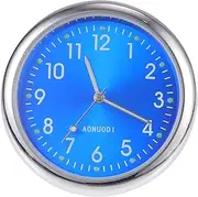 1pc Car Clock Quartz Clock Clocks Car Mounted Clock Night Light Clock Vehicle Mounted Clock Timeclock Car Dash Round Clock Mini Clock Luminous Clock Car Dashboard Clock Steel Blue
