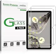amFilm (2 Pack) Designed for Google Pixel Tablet 2023 (11 inch) Tempered Glass Screen Protector 9H Hardness,Anti Scratch,Anti-Fingerprint,HD Clear,Bubble Free,Case Friendly