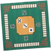Vaguelly 1PC Green Mahjong Mat Slip Table Cover for Board Games Noise Reduction Cushion for Mahjong Poker and Domino Games Material with Backing