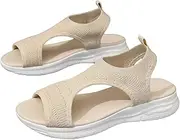 Women's Orthotic Sandals, Men Summer Knit Mesh Washable Slingback Orthopedic Slide Walking Sandals Arch Support Casual Wedge Comfort Non Slip Sandals Slippers Shoes