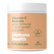 Lifestream Vitamin C Acerola, Organic & Vegan Friendly, Antioxidants, 90 Capsules
