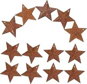 WOONEKY 50pcs Rustic Star Pendants Rusty Metal Christmas Decorations DIY Party Decorations