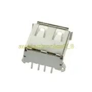 100PCS NEW USB Type A Female Socket A/F 90 degree Female Socket Connector