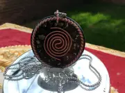 Tensor Ring & Tesla Coil Orgone Amulet + FREE 2mm x 22" Stainless Steel Chain