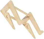Gadpiparty 1Pc Ergonomic Wooden Laptop Stand Height Desk Holder for Laptops Portable Notebook Riser for Improved Posture Office Khaki Finish