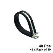 Narva Brand 60mm P Clips Hose Pipe/Cable Support Clamps 4 x Pack of 10
