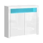 Artiss Buffet Sideboard Cabinet Led High Gloss Storage Cupboard 2 Doors White me