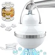 Bath Ball Water Filter，8 Stages Water Tap Filter for Tub，Tub Filter for Bathtub，Water Filters with Splash Guards， 2500 Gal of Filtration, Purify Your Bathwater for Healthier Skin and Hair.