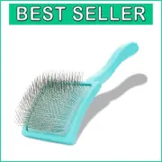 Professional-Grade Dog Slicker Brush for Goldendoodles & Poodles - Teal, Large
