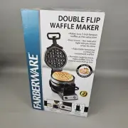 NEW Farberware 201597 Double Flip Belgian Waffle Maker