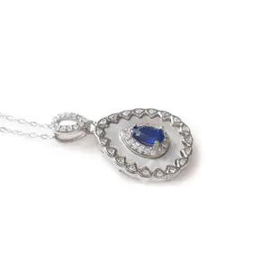 【KATE】銀飾 古典輕珠寶水滴天然藍晶石純銀項鍊(藍晶石 開運水晶 白蝶貝 生日禮物 情人禮物 約會穿搭)