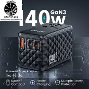 140W GaN Universal Travel Adapter with USB-C Ports, Fast Charging for 5 Device