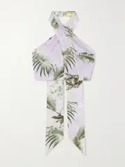 [Erdem] Erdem - Luna Cropped Cotton Halterneck Top - Lilac - UK 16 UK 16 Purple