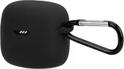 Geekria Silicone Case Cover Compatible with JBL Tune Flex True Wireless Earbuds, Protective Earphones Skin Cover with Keychain Hook, Charging Port Accessible (Black)