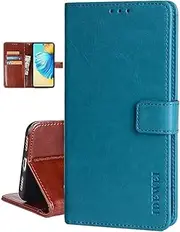 [coque] Oppo A16S Leather Case, Oppo A16S Cap Case Leather Flip Cover Protective Case Rugged for Oppo A16S Mobile Phone Case Sky Blue