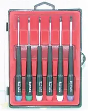6 Piece Tamperproof Torx Head Screwdriver Chrome vanadium Steel Precision Set
