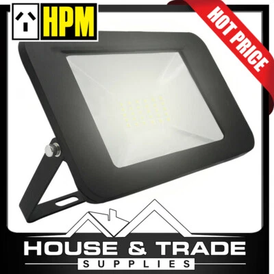 HPM LED Floodlight 20w 1900 Lumens IP65 Weatherproof Adjustable FINA LFL0415WBL