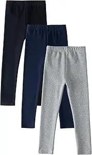 [KEOYA] 3-Pack Girls Leggings High Rise Compression Ankle Yoga Pants Quick Dry Stretch Workout Tights