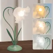 Flower Table Lamp for Bedroom with 3 Color Temperatures and Acrylic Lampshade...