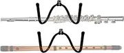 2 Pack Universal Flute Hanger - Flute Wall Mount Hook Stand Storage Flute Display Rack - Flat Wall Holder for all Flutes - Stand Accessories Home or Studio Wall - No Flute