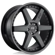 18x9.5" Niche Wheels M192 Altair Matte Black Face with Gloss Black Lip Rims (for: Honda)