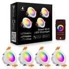 Smart 2 Inch LED Recessed Lighting RGB WiFi Downlight, 5W Compatible with Ale...