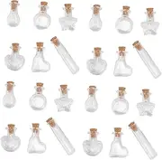 Cabilock 60 Pack Mini Glass Bottles with Cork Diy Decorative Wishing Jars for Boys and Girls Adults