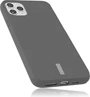 mumbi Case Compatible with iPhone 11 Pro Max Mobile Phone Case, Grey with Grey Stripes