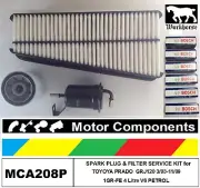 SPARK PLUGS & FILTER Kit for TOYOTA PRADO GRJ120R Petrol V6 4.0L 1GR-FE 03/03-11