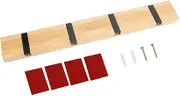 ANKROYU Wall Mounted Coat Rack Premium Space Saving Foldable Hooks Organizer for Bedroom Living Room Entryway Bamboo 3 or 4 Hooks Durable Home Decor (The True Color 4 Hooks)